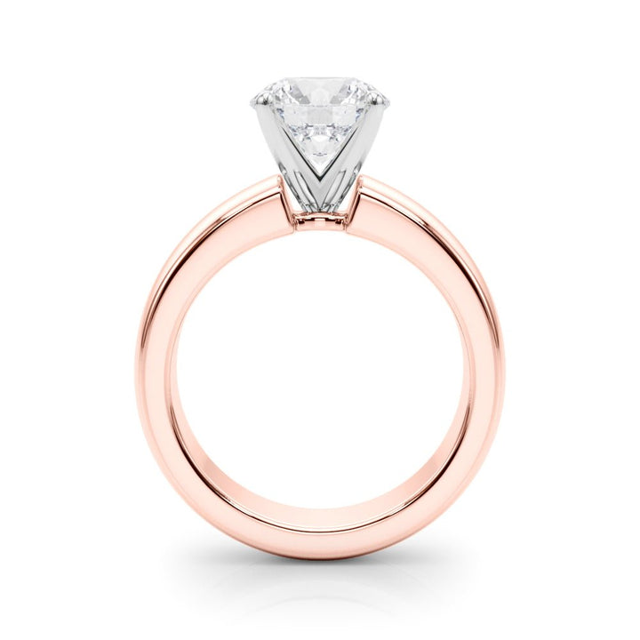 2.00CT 14K Round Brilliant Solitaire Ring with a Wide Design Mount - Engagement rings - Design Jewellers Edmonton