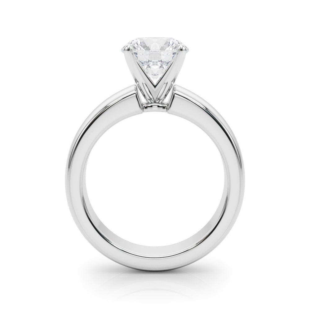 2.00CT 14K Round Brilliant Solitaire Ring with a Wide Design Mount - Engagement rings - Design Jewellers Edmonton