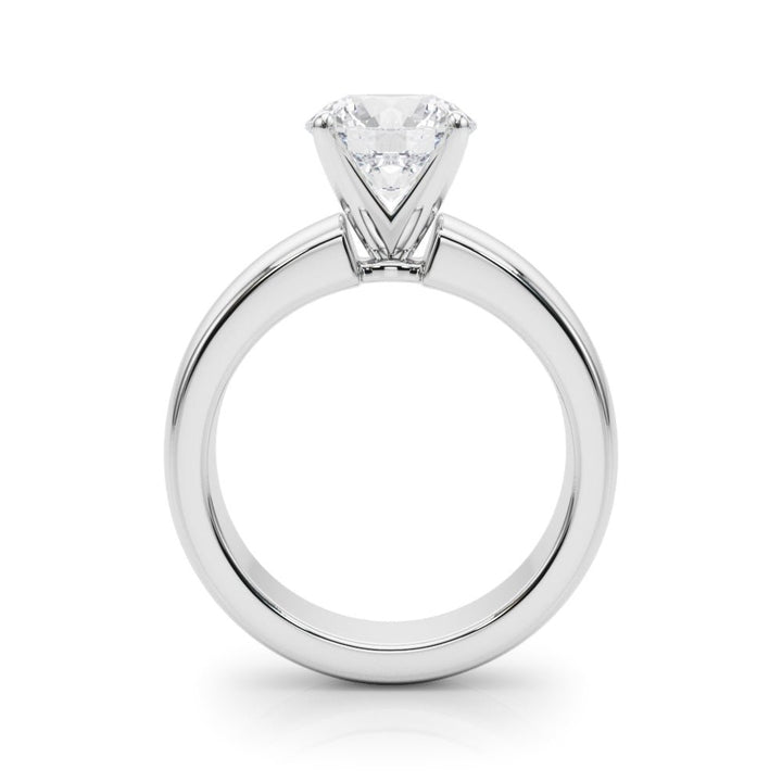 2.00CT 14K Round Brilliant Solitaire Ring with a Wide Design Mount - Engagement rings - Design Jewellers Edmonton