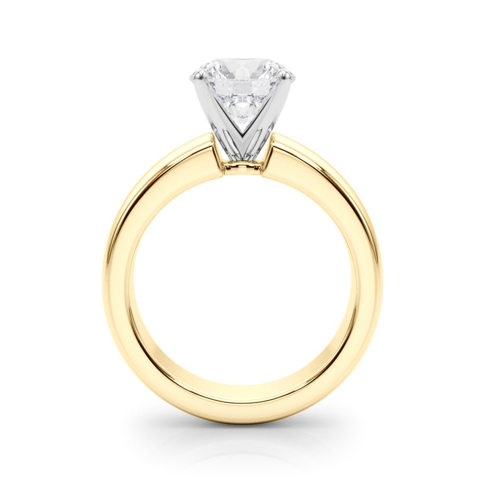 2.00CT 14K Round Brilliant Solitaire Ring with a Wide Design Mount - Engagement rings - Design Jewellers Edmonton