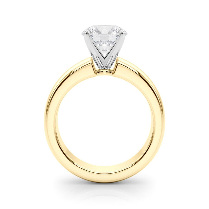 2.00CT 14K Round Brilliant Solitaire Ring with a Wide Design Mount - Engagement rings - Design Jewellers Edmonton