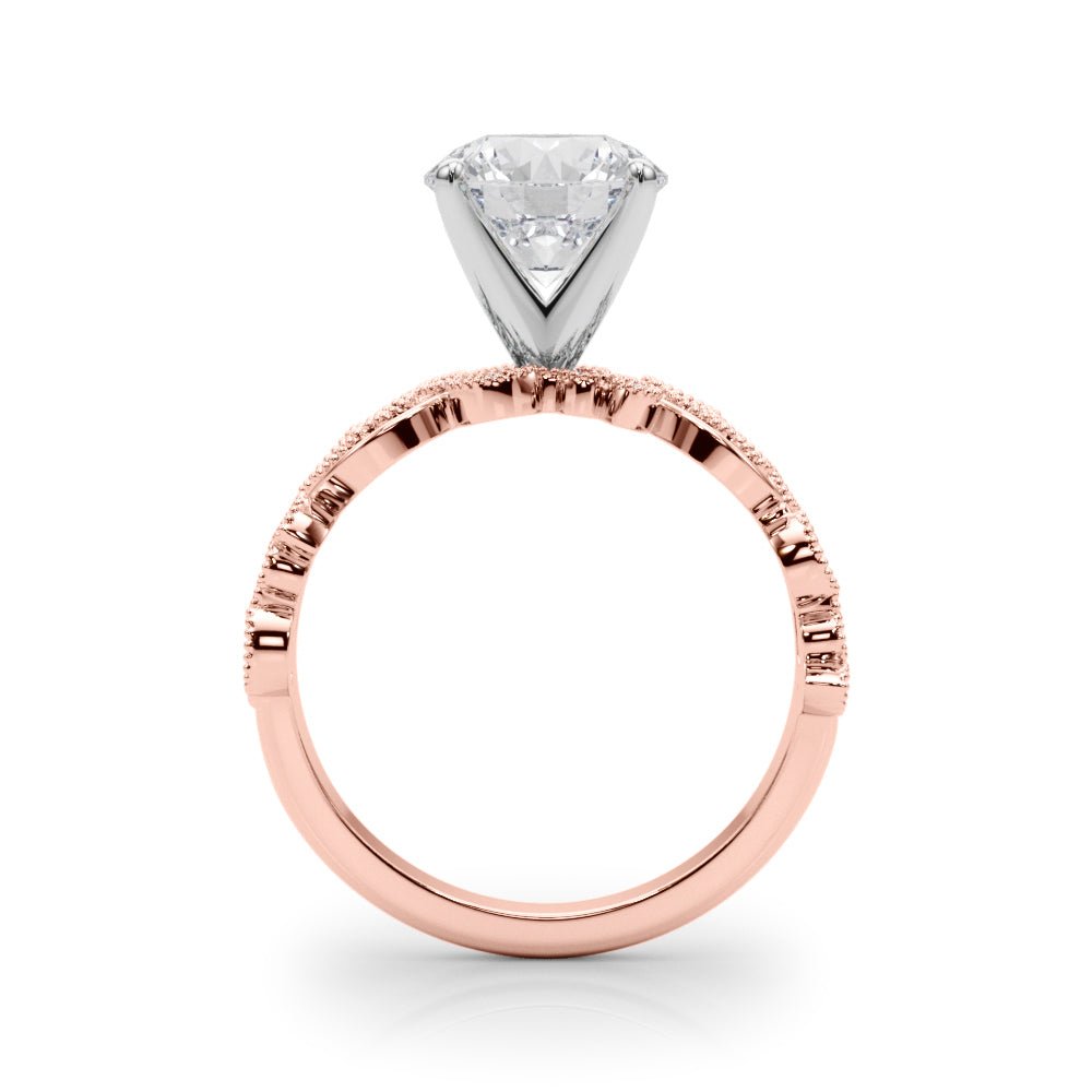 2.00CT 14K Unique Vine Style Design Mount with Millgrain Accent - Engagement rings - Design Jewellers Edmonton