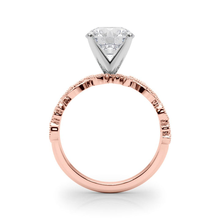 2.00CT 14K Unique Vine Style Design Mount with Millgrain Accent - Engagement rings - Design Jewellers Edmonton