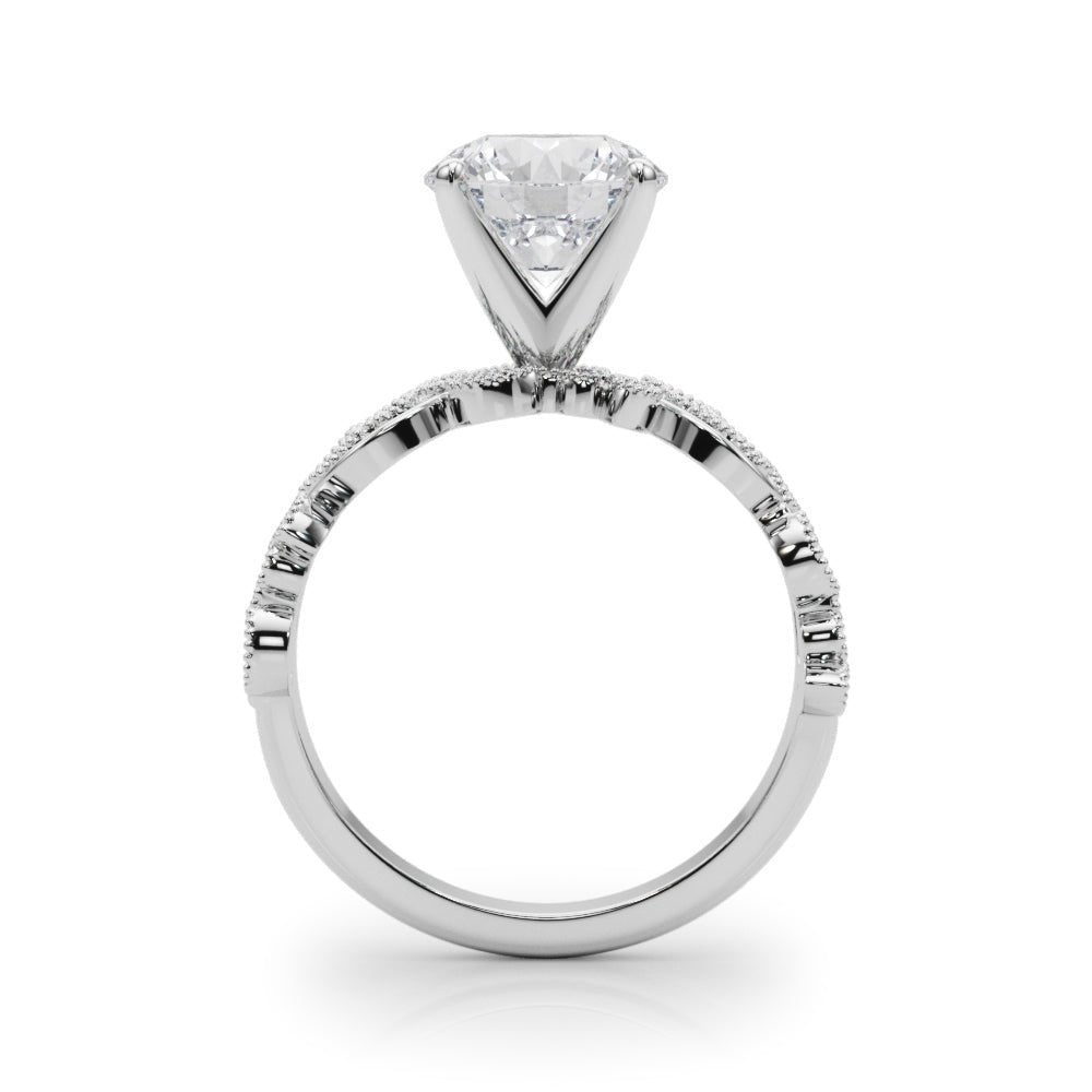 2.00CT 14K Unique Vine Style Design Mount with Millgrain Accent - Engagement rings - Design Jewellers Edmonton