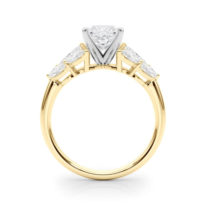 2.00ct.Princess Cut Engagement Ring With Marquise Cut Diamonds - Luxury Rings - Design Jewellers Edmonton