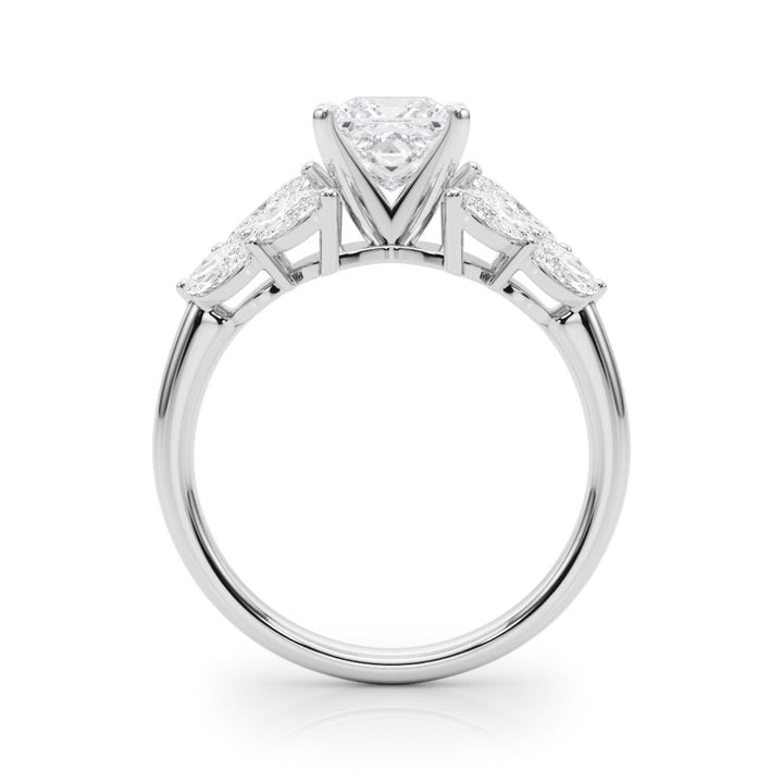 2.00ct.Princess Cut Engagement Ring With Marquise Cut Diamonds - Luxury Rings - Design Jewellers Edmonton