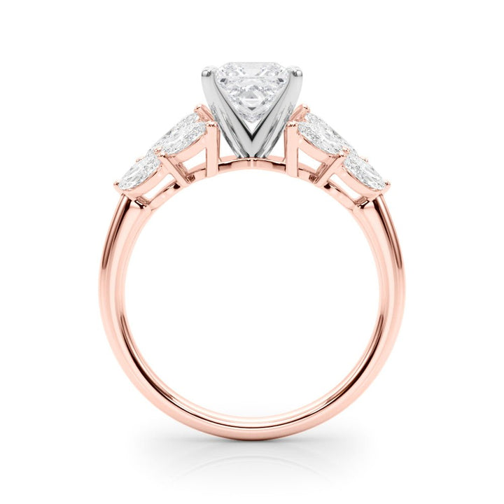 2.00ct.Princess Cut Engagement Ring With Marquise Cut Diamonds - Luxury Rings - Design Jewellers Edmonton