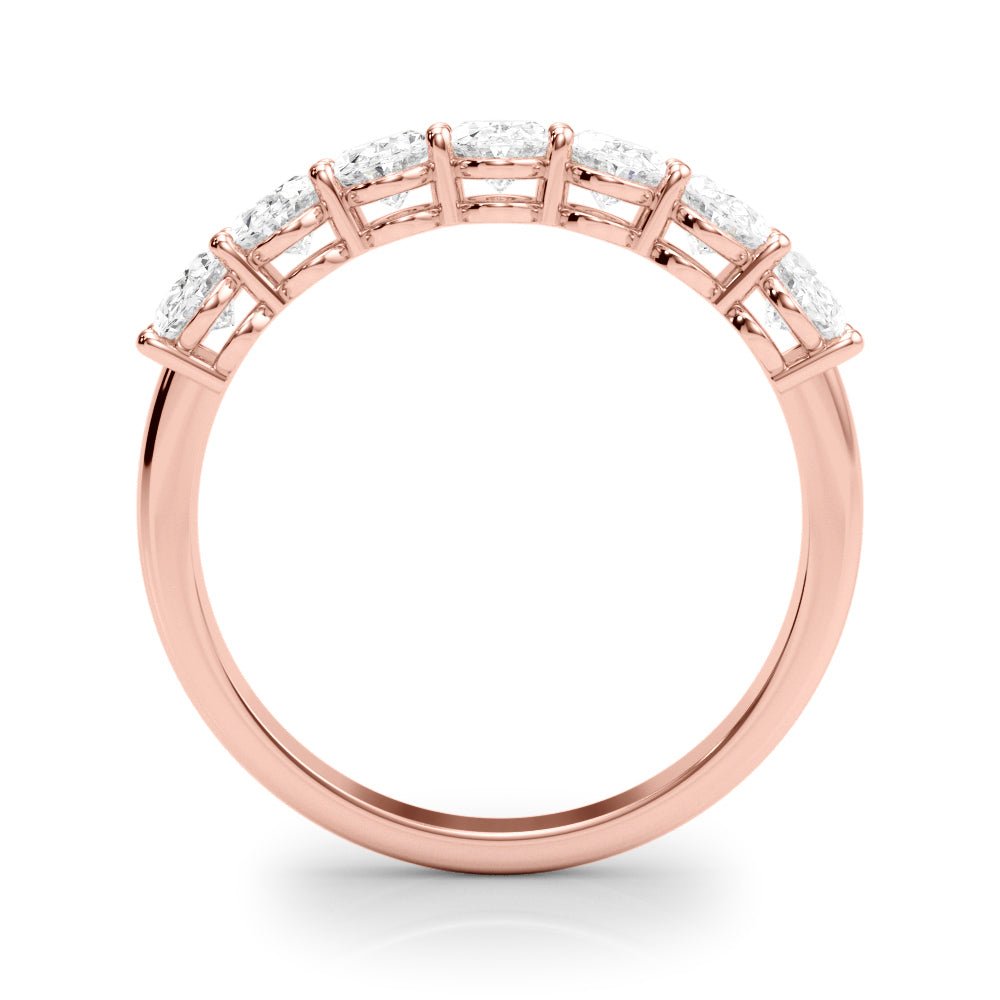 2.00CTW 14K Gold 7 Stone Oval Diamond Band - Diamond Ring - Design Jewellers Edmonton