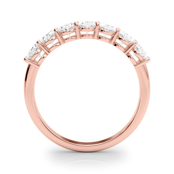 2.00CTW 14K Gold 7 Stone Oval Diamond Band - Diamond Ring - Design Jewellers Edmonton