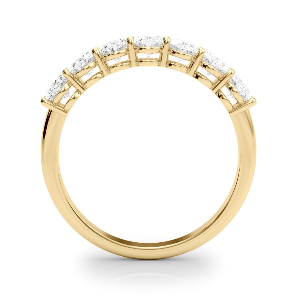 2.00CTW 14K Gold 7 Stone Oval Diamond Band - Diamond Ring - Design Jewellers Edmonton