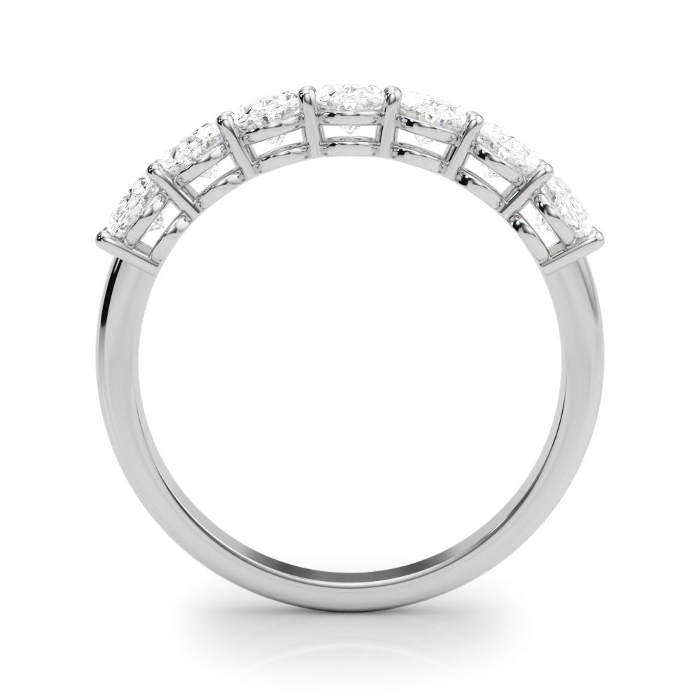 2.00CTW 14K Gold 7 Stone Oval Diamond Band - Diamond Ring - Design Jewellers Edmonton