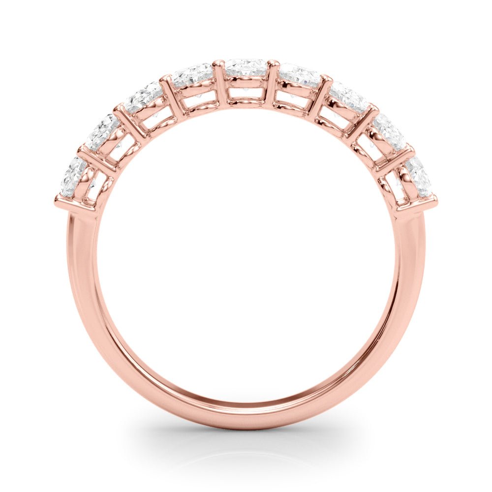 2.00CTW 14K Gold 9 Stone Oval Diamond Band - Diamond Ring - Design Jewellers Edmonton