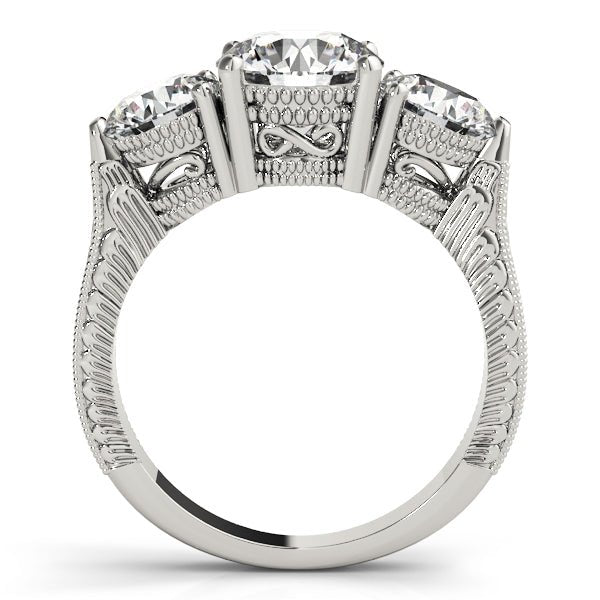 2.00CTW 14K Gold Ladies 3 Stone Past, Present, Round Brilliant Cut Diamond Ring - Past, Present, Future - Design Jewellers Edmonton
