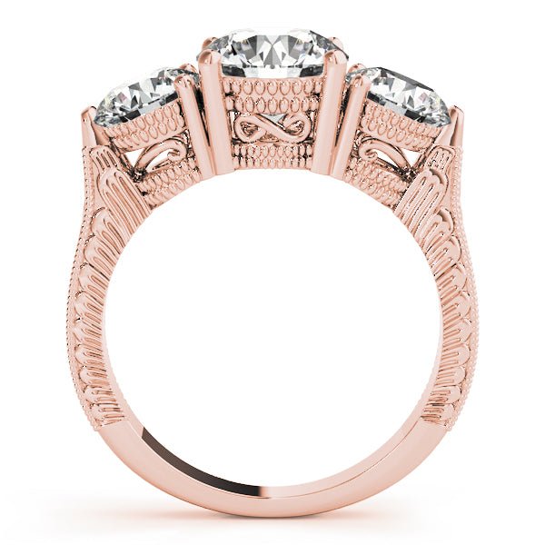 2.00CTW 14K Gold Ladies 3 Stone Past, Present, Round Brilliant Cut Diamond Ring - Past, Present, Future - Design Jewellers Edmonton