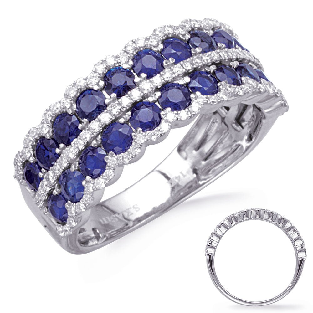 2.06 CTW 14K WHITE GOLD SAPPHIRE & DIAMOND RING