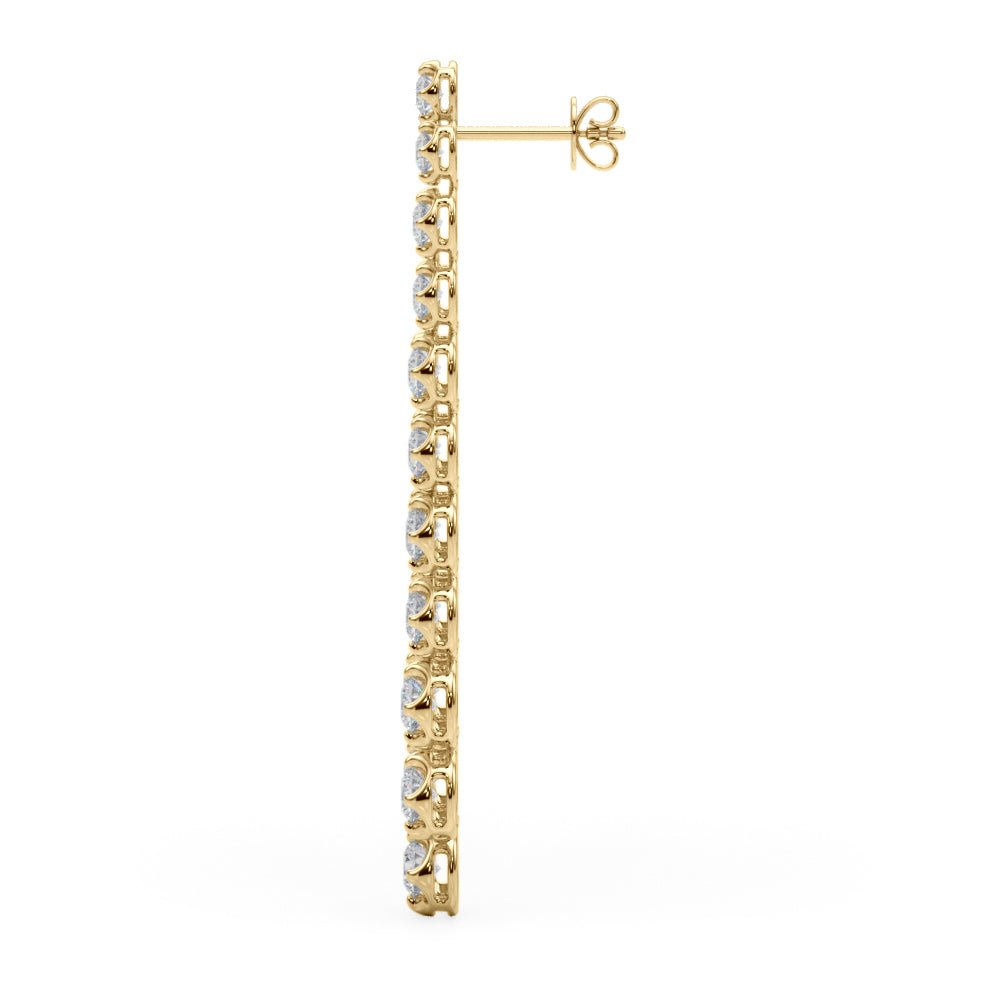 2.25CTW 14K Round Cut Double Strand Diamond Drop Earrings - Hoop Earrings - Design Jewellers Edmonton