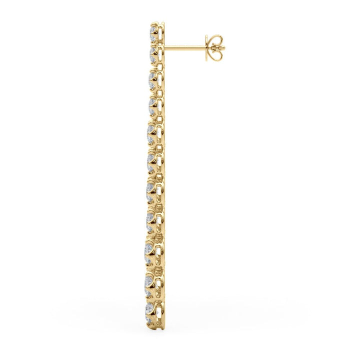 2.25CTW 14K Round Cut Double Strand Diamond Drop Earrings - Hoop Earrings - Design Jewellers Edmonton