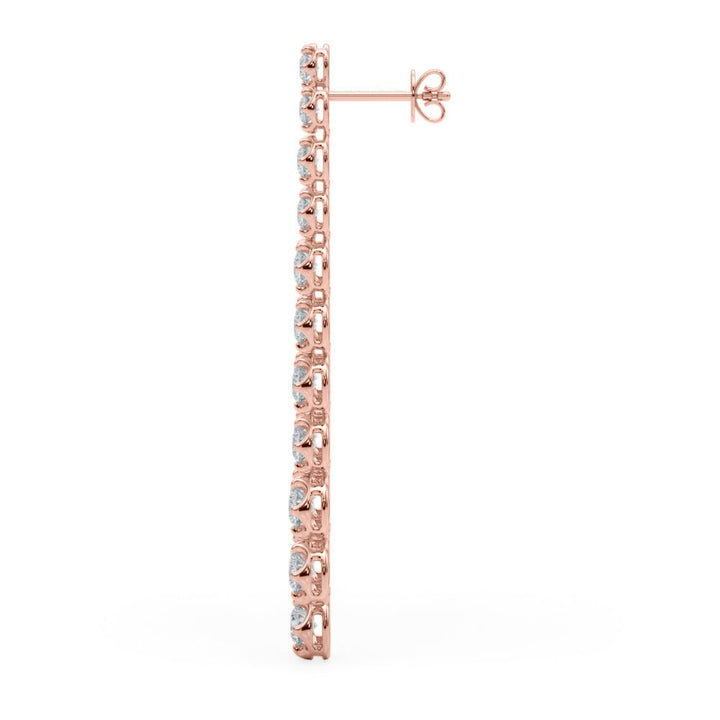 2.25CTW 14K Round Cut Double Strand Diamond Drop Earrings - Hoop Earrings - Design Jewellers Edmonton