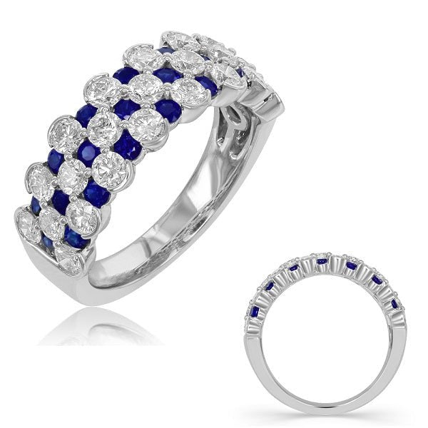 2.40 ctw. GOLD SAPPHIRE & DIAMOND BAND - Luxury Rings - Design Jewellers Edmonton