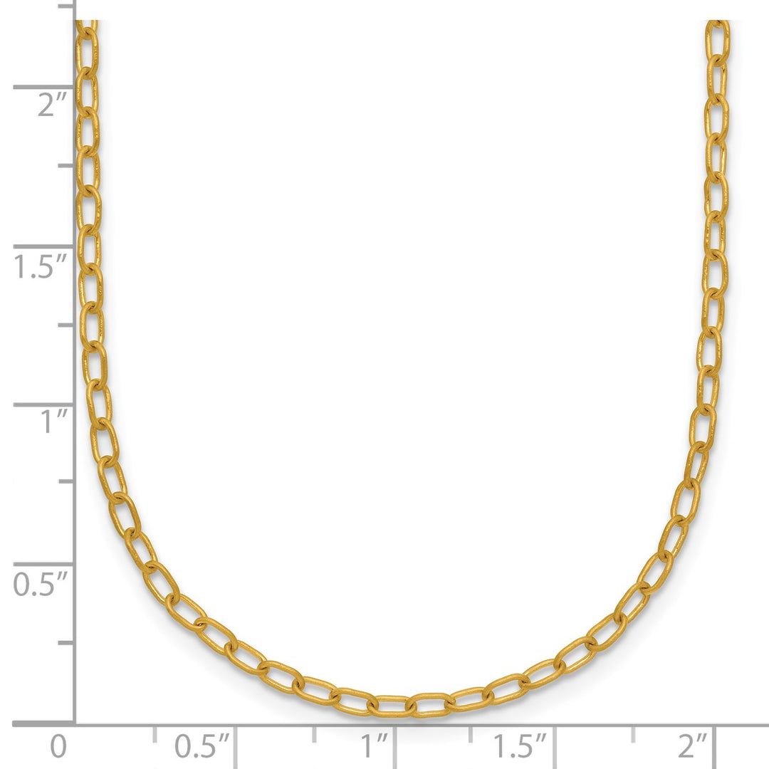 Gold 2.45mm Cable Necklace, 16