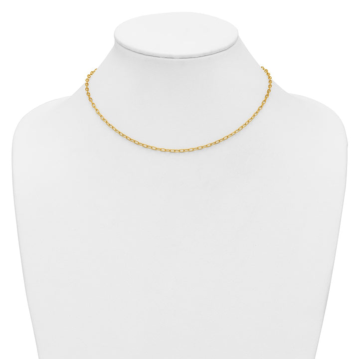 Gold 2.45mm Cable Necklace, 16"