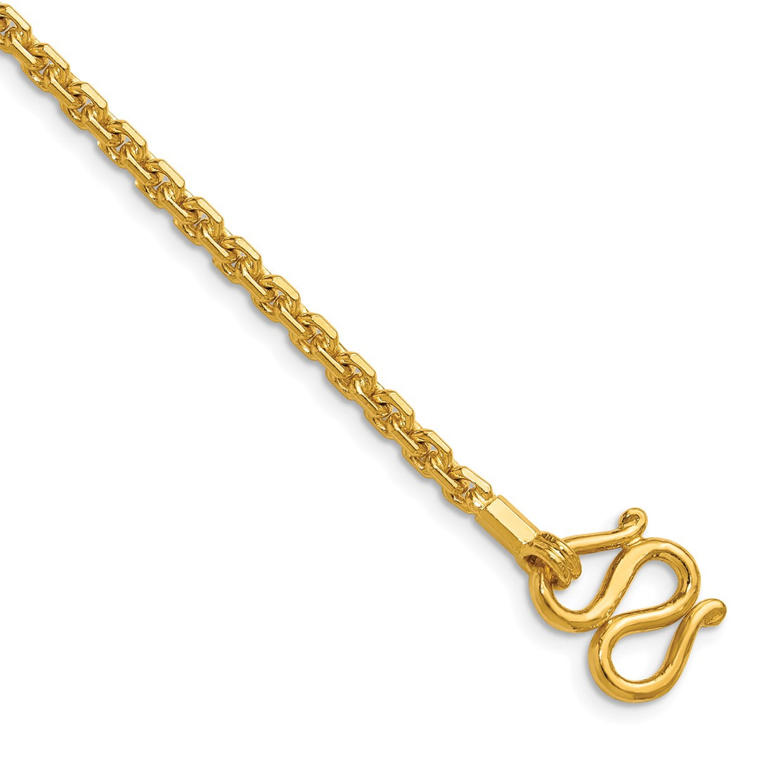 Gold 3.5mm Cable Necklace, 18"