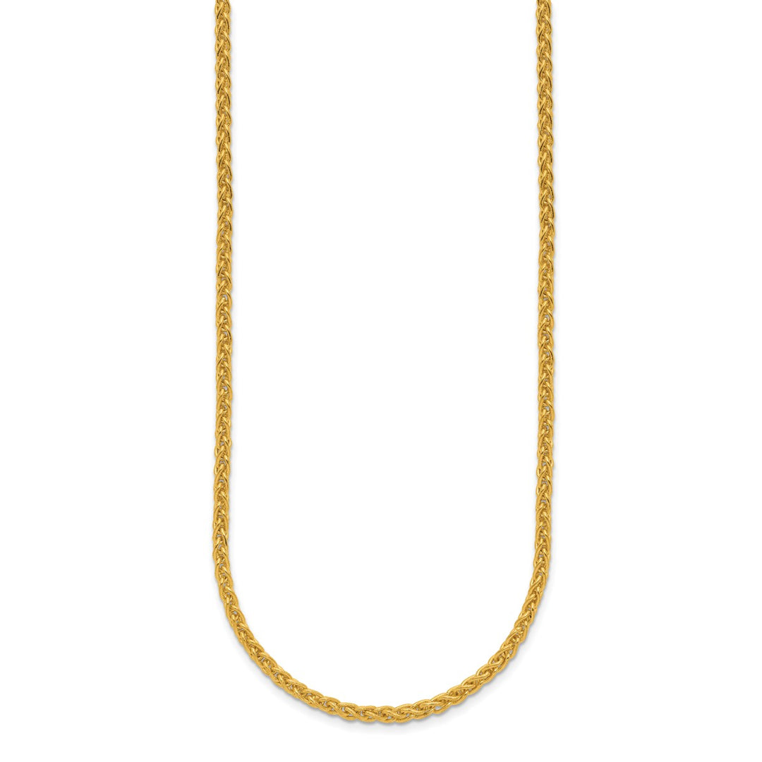 Gold 2.5mm Spiga (Wheat) Chain, 18