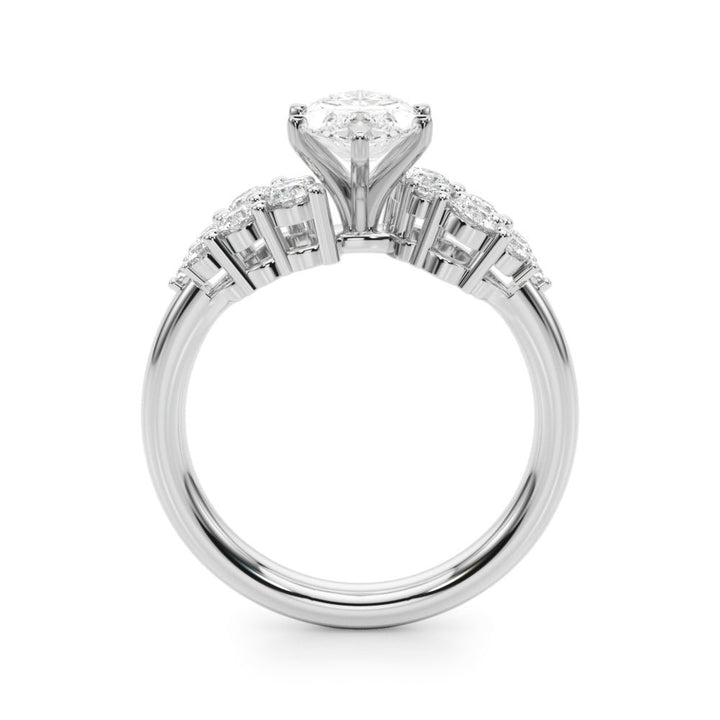 2.50CT 14K Marquise Diamond Ring With Additional Round Diamonds - Engagement rings - Design Jewellers Edmonton
