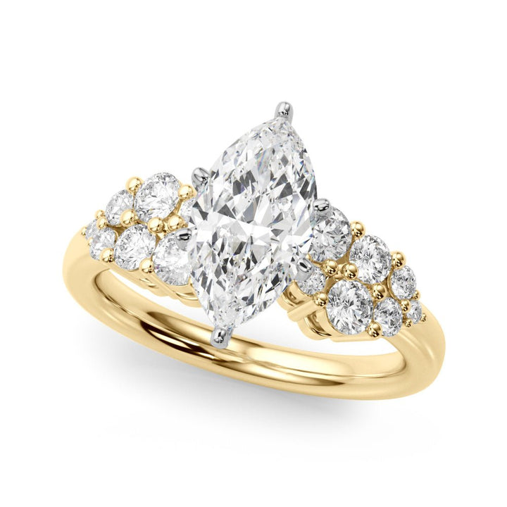 2.50CT 14K Marquise Diamond Ring With Additional Round Diamonds - Engagement rings - Design Jewellers Edmonton