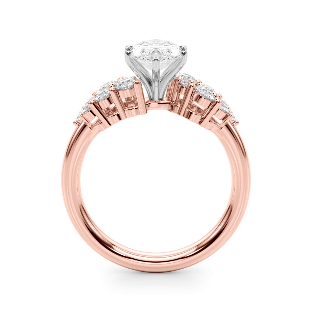 2.50CT 14K Marquise Diamond Ring With Additional Round Diamonds - Engagement rings - Design Jewellers Edmonton