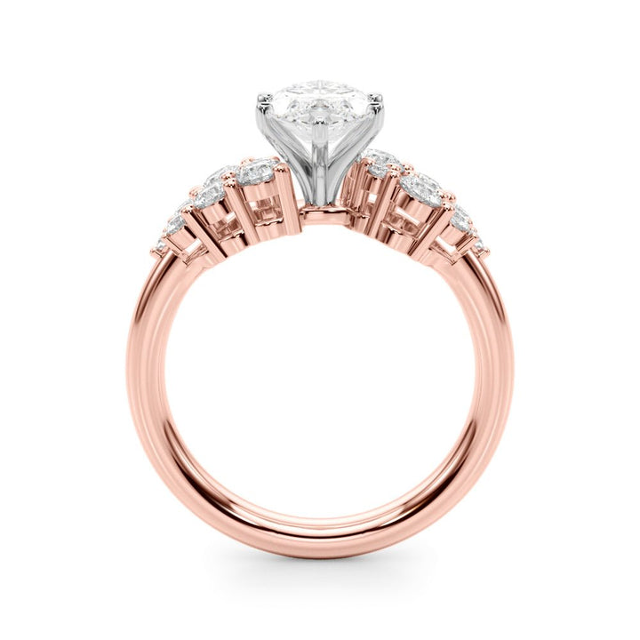 2.50CT 14K Marquise Diamond Ring With Additional Round Diamonds - Engagement rings - Design Jewellers Edmonton