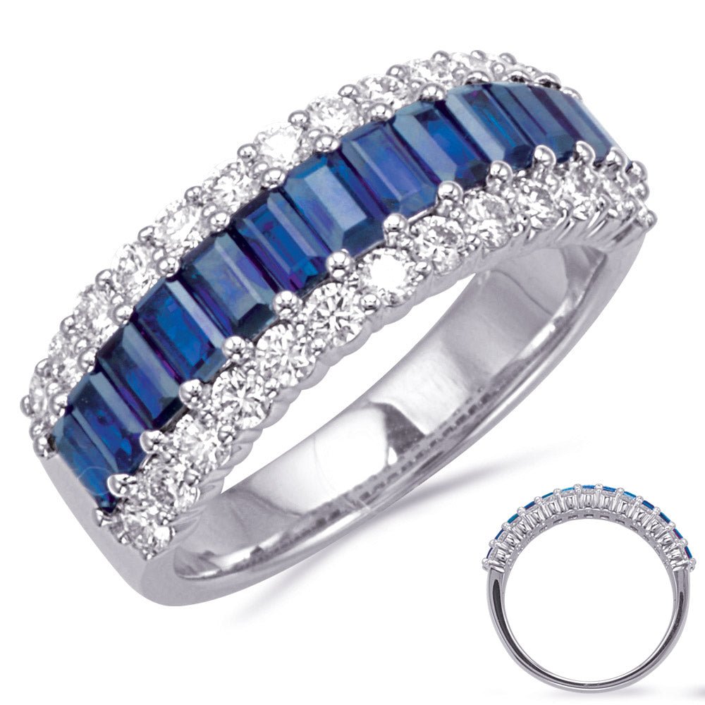 2.67 ctw. WHITE GOLD SAPPHIRE & DIAMOND RING