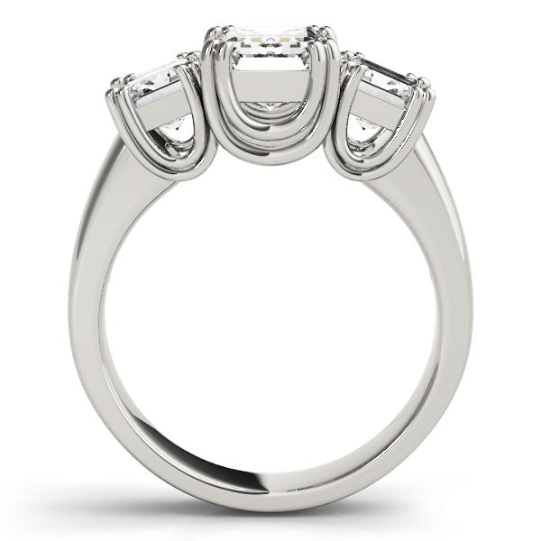 2.75CTW 14K Gold Ladies 3 Stone Past, Present, Emerald Cut Diamond Ring - Past, Present, Future - Design Jewellers Edmonton