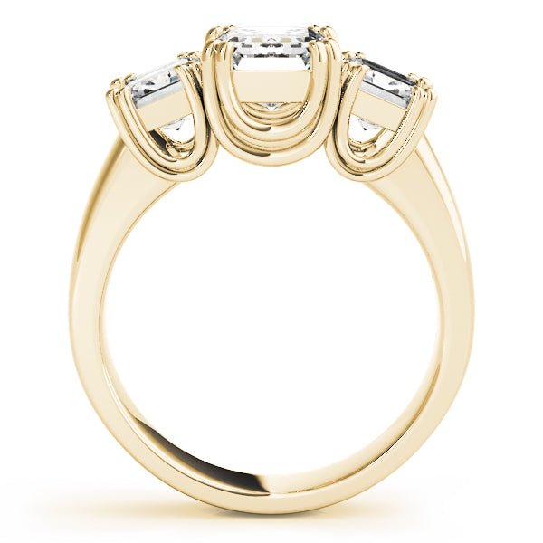 2.75CTW 14K Gold Ladies 3 Stone Past, Present, Emerald Cut Diamond Ring - Past, Present, Future - Design Jewellers Edmonton