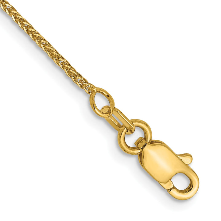 Gold 0.8mm Spiga (Wheat) Anklet, 9"