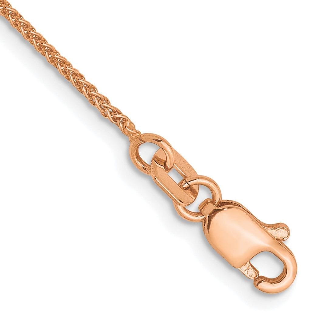 Gold 1mm Spiga (Wheat) Anklet, 9"