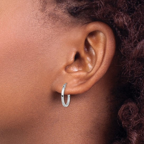 14K Gold Classic Polished Hoop Earrings