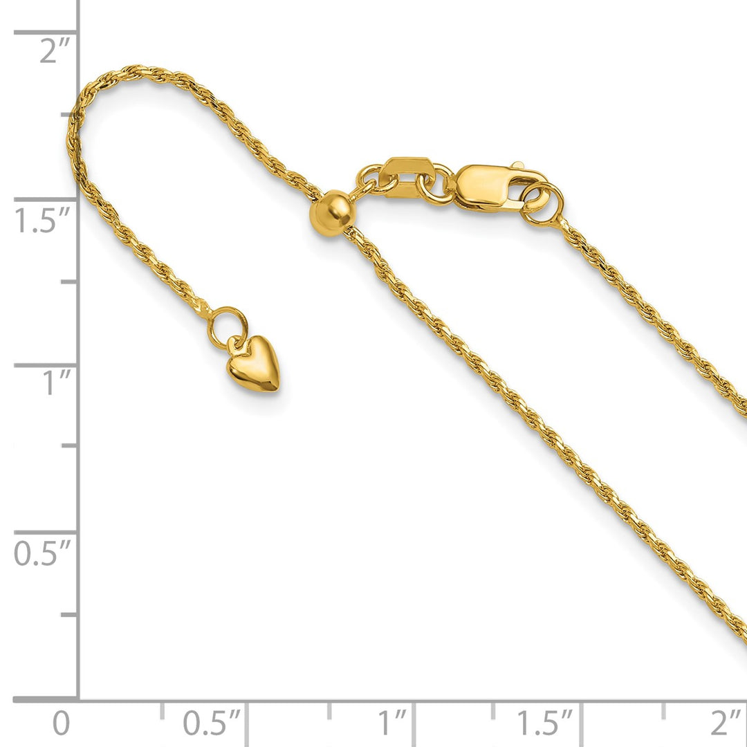 Gold 1.2mm Rope Chain, 22