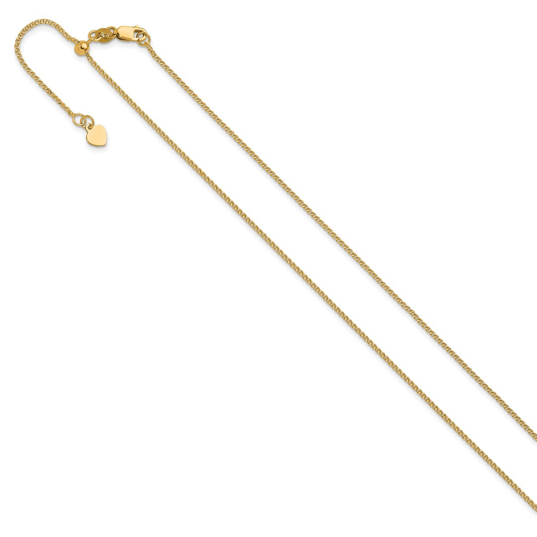 Gold 1.2mm Curb Necklaces, 22