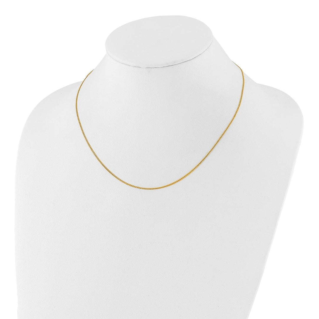 Gold 1.2mm Curb Necklaces, 22