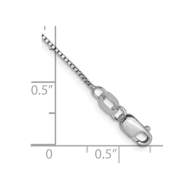 Gold 0.7mm Box Anklet, 9"