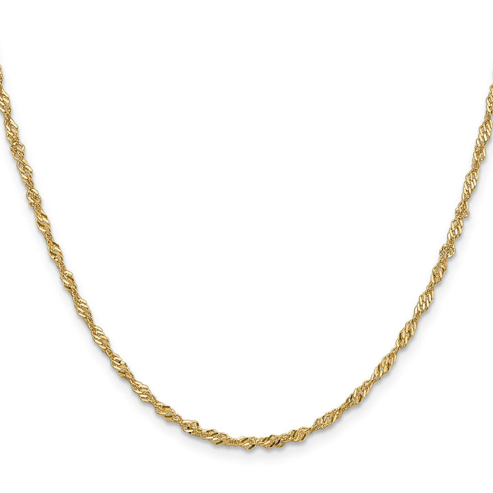 Gold 1.9mm Singapore Chain, 16"