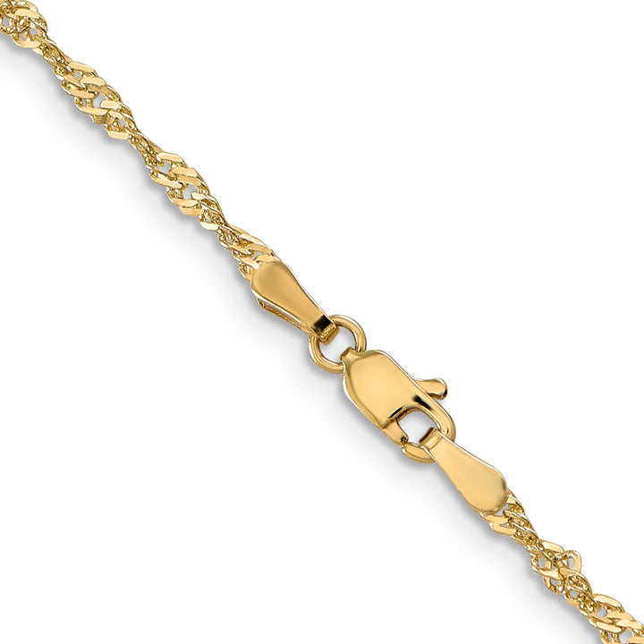 Gold 1.9mm Singapore Chain, 16"
