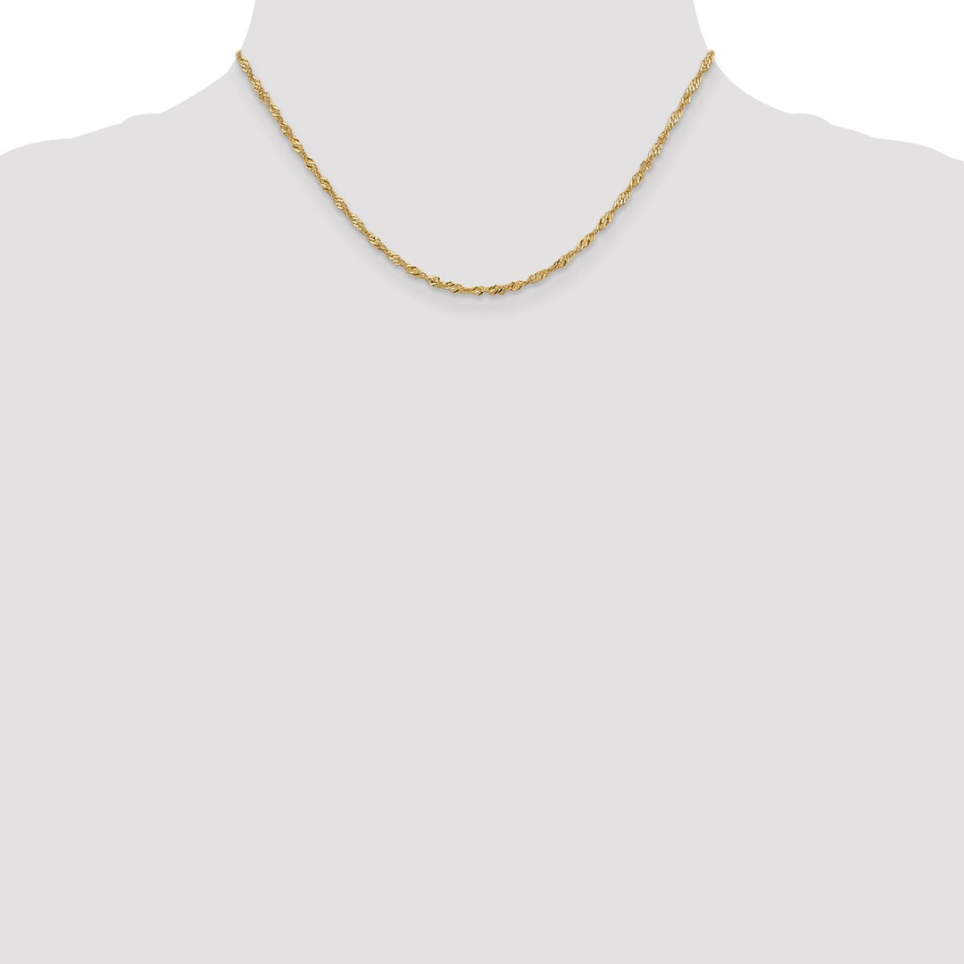 Gold 1.9mm Singapore Chain, 16