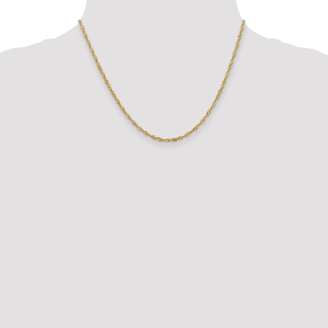 Gold 1.9mm Singapore Chain, 18