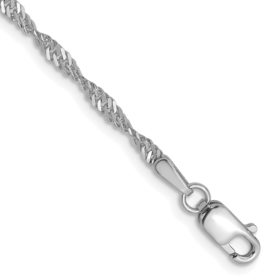 Gold 1.9mm Singapore Anklet, 10