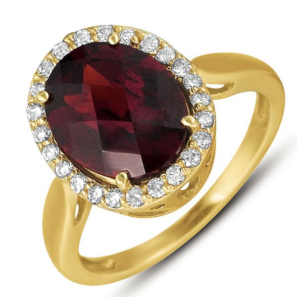 4.61 ctw. GARNET & DIAMOND RING - Luxury Rings - Design Jewellers Edmonton