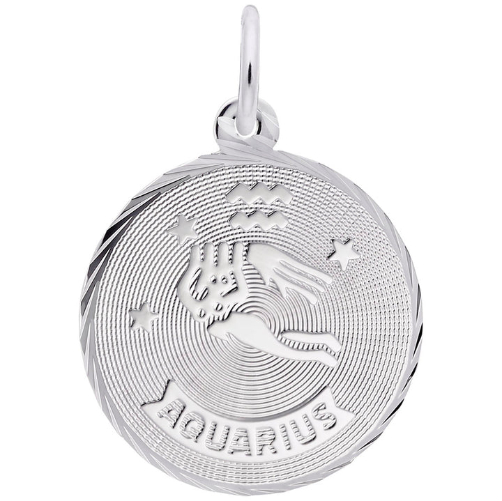Aquarius Constellation Disc Charm
