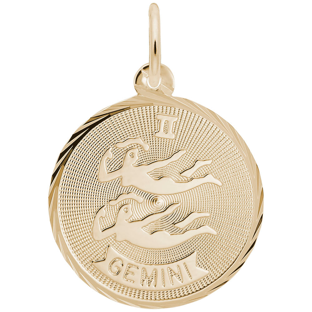Gemini Constellation Disc Charm - View 1