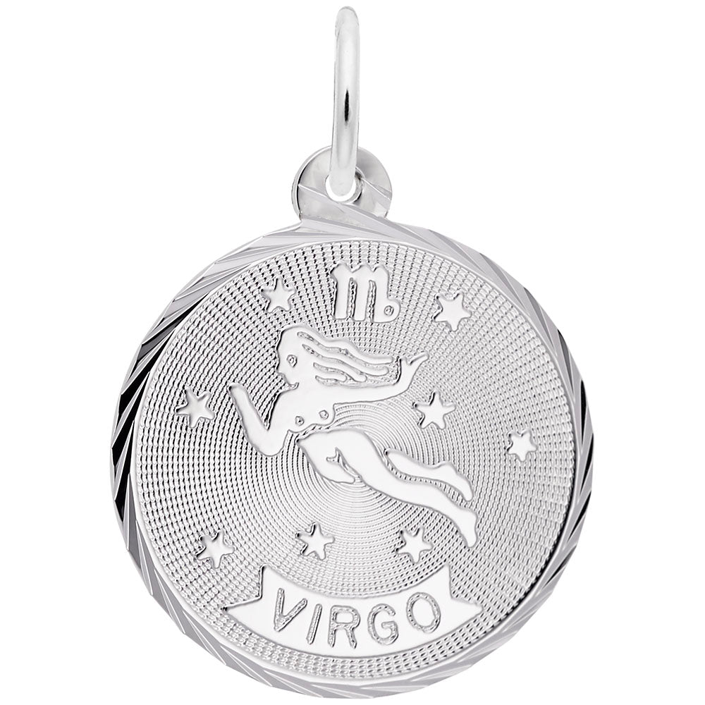 Virgo Constellation Disc Charm - View 1